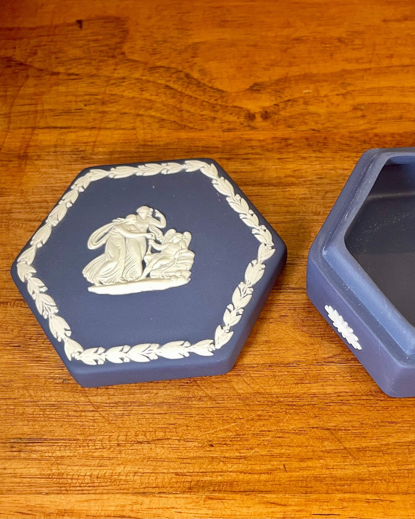 Wedgwood Portland Blue Trinket Box