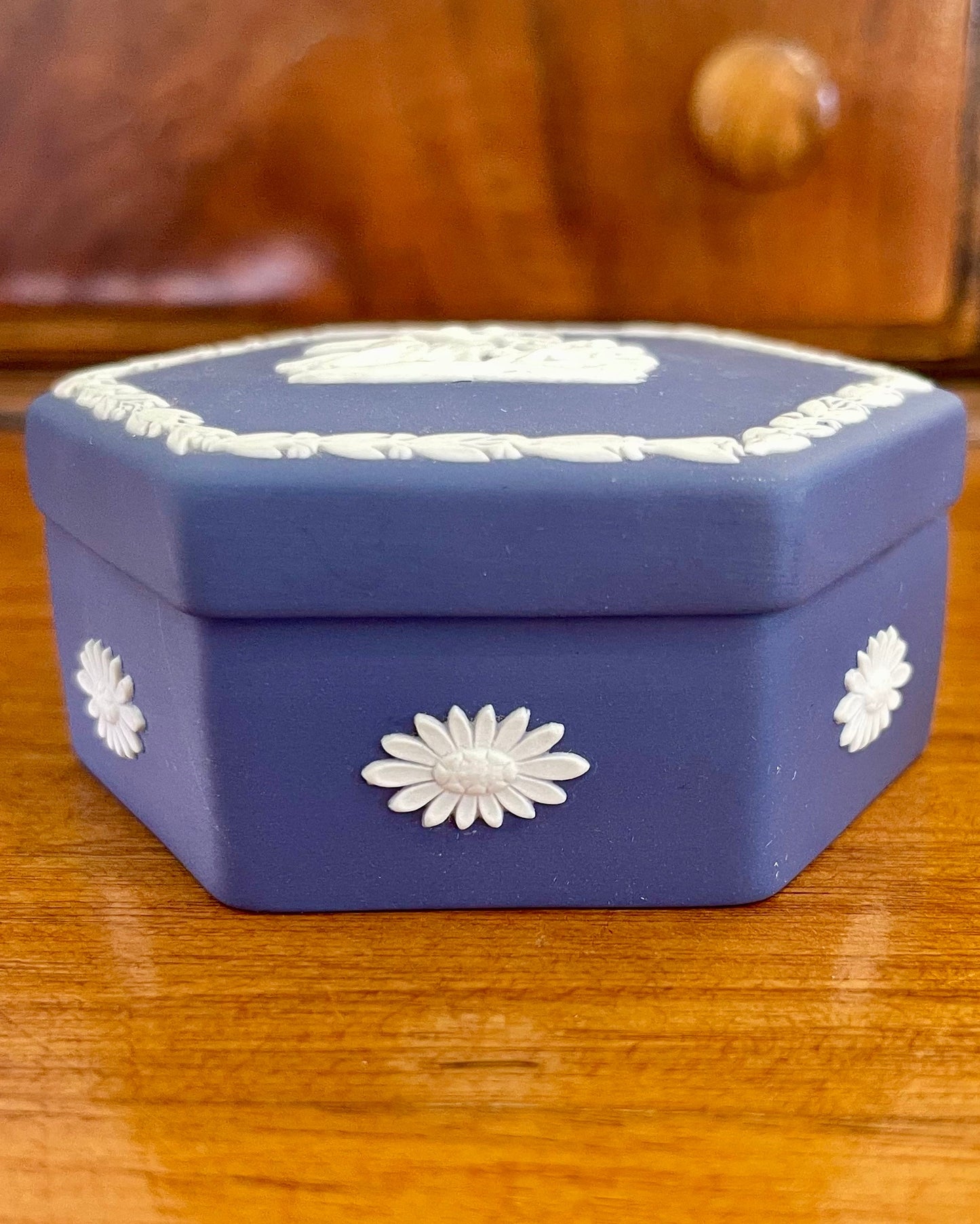 Wedgwood Portland Blue Trinket Box