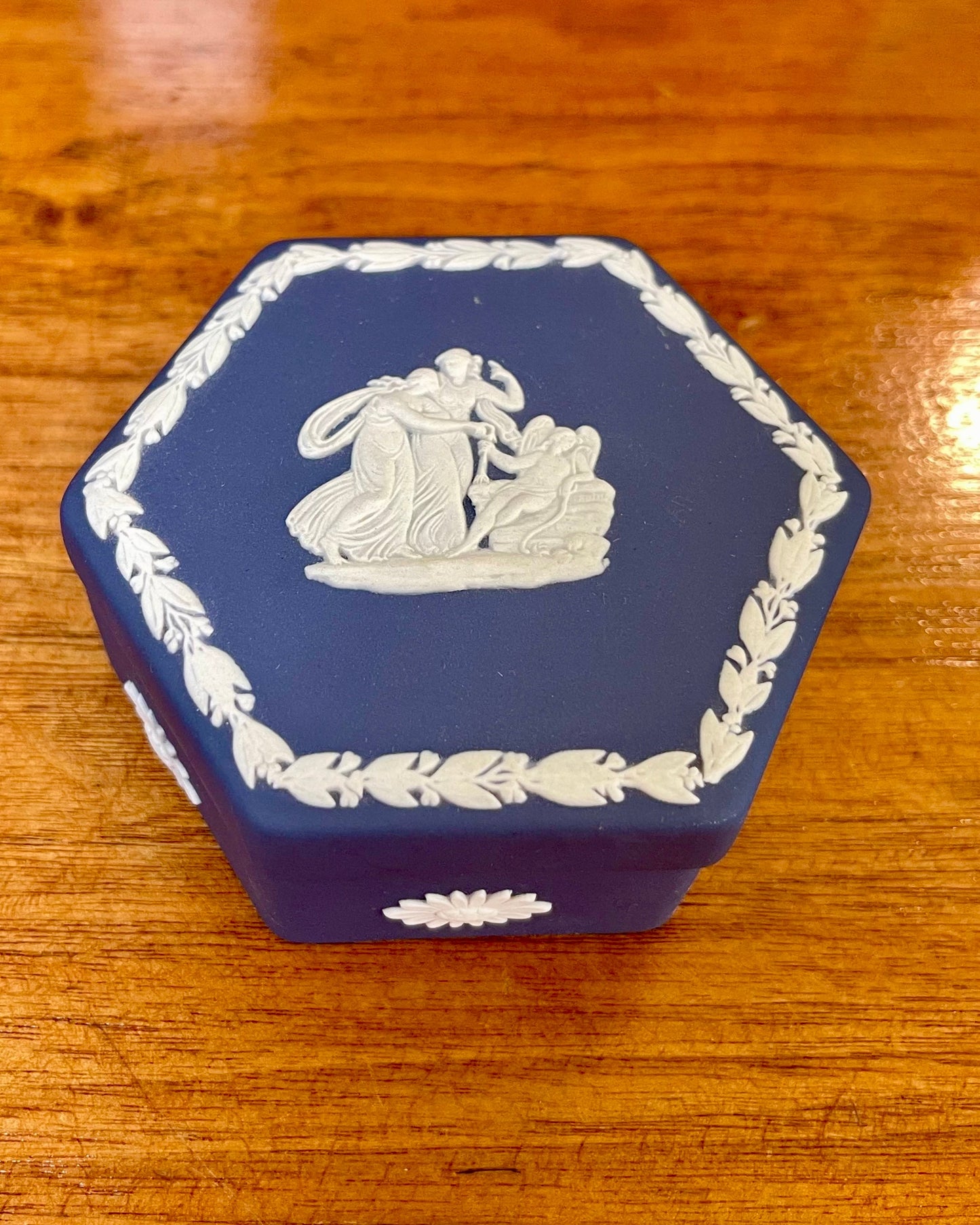 Wedgwood Portland Blue Trinket Box