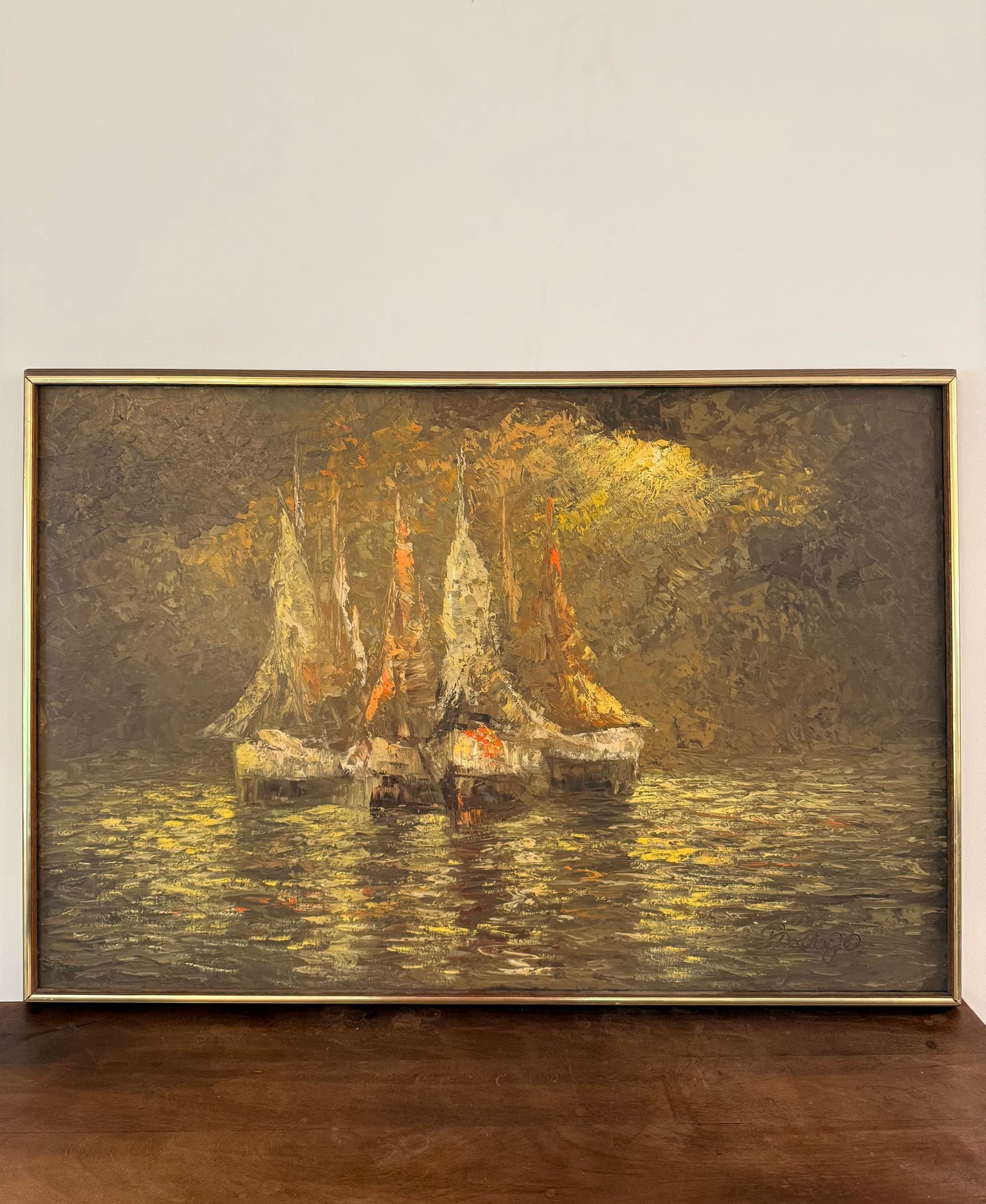 Vintage Sailboats Painting