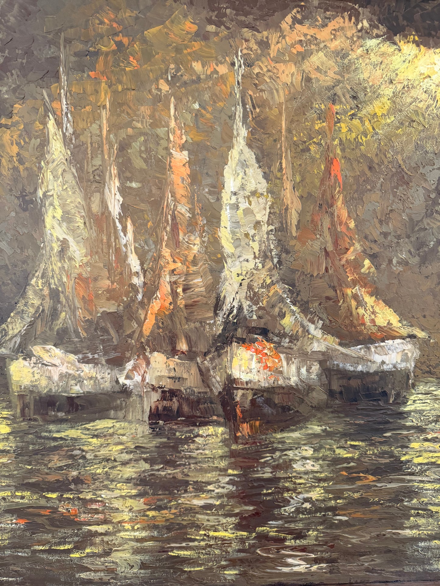 Vintage Sailboats Painting
