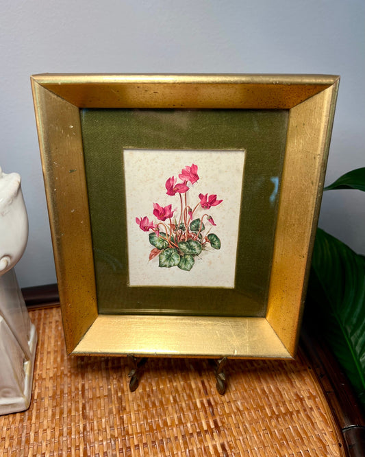 Vintage Botanical with Green Velvet Mat