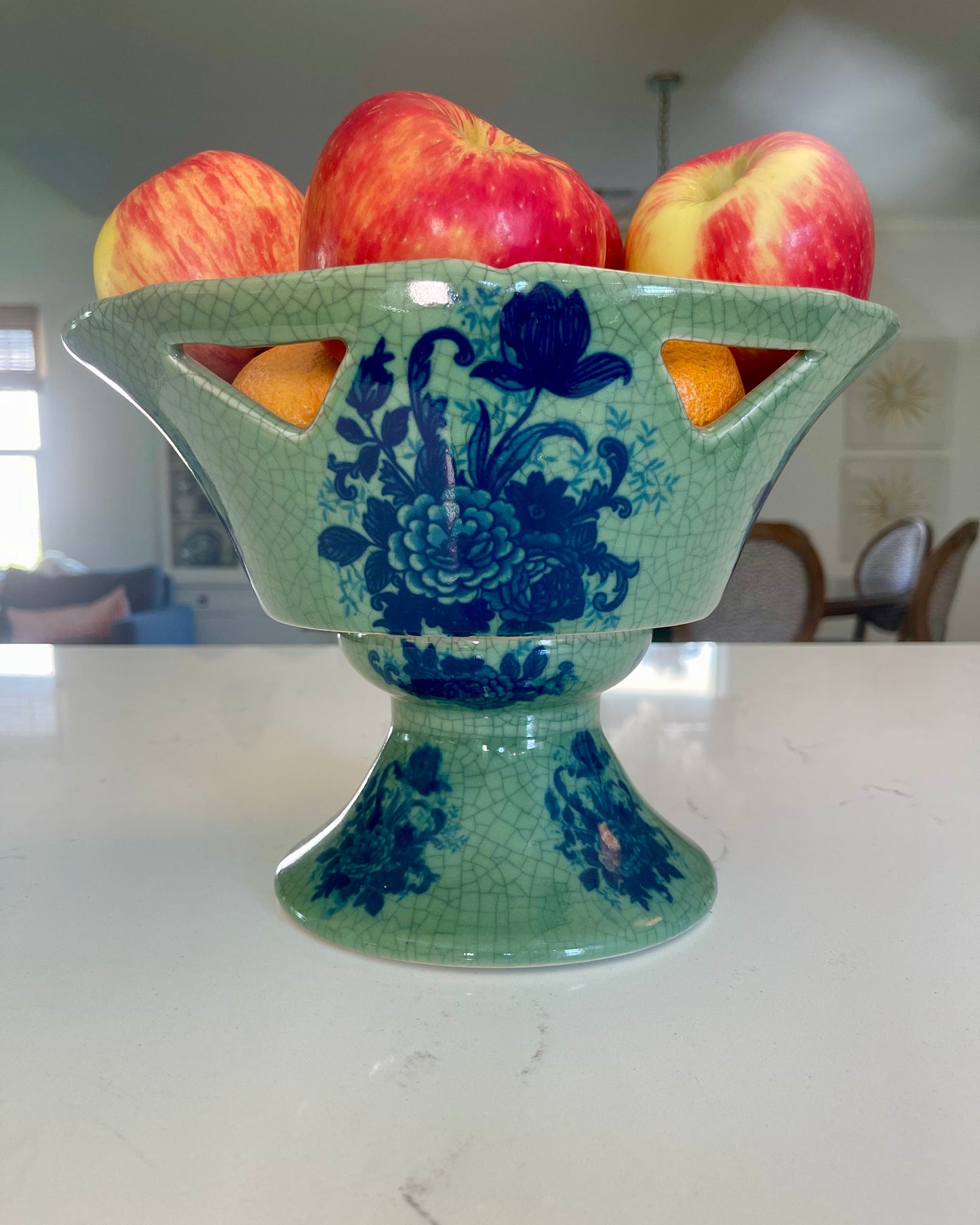 Ceramic Floral Compote