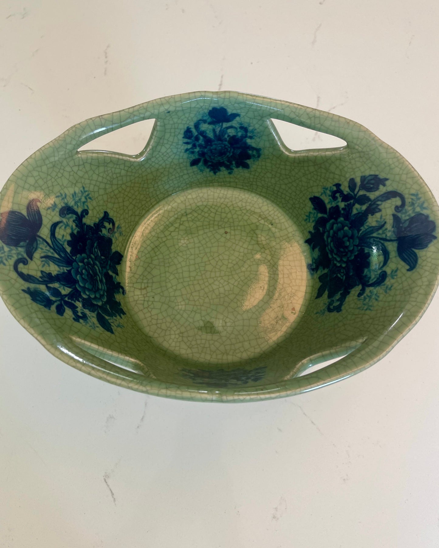 Ceramic Floral Compote