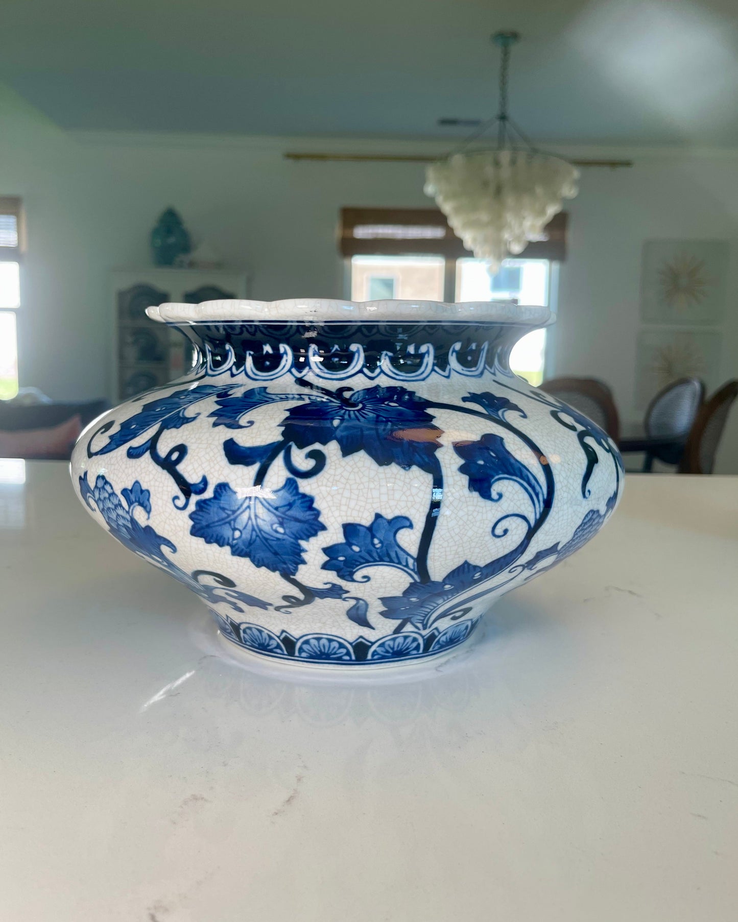 Blue & White Planter