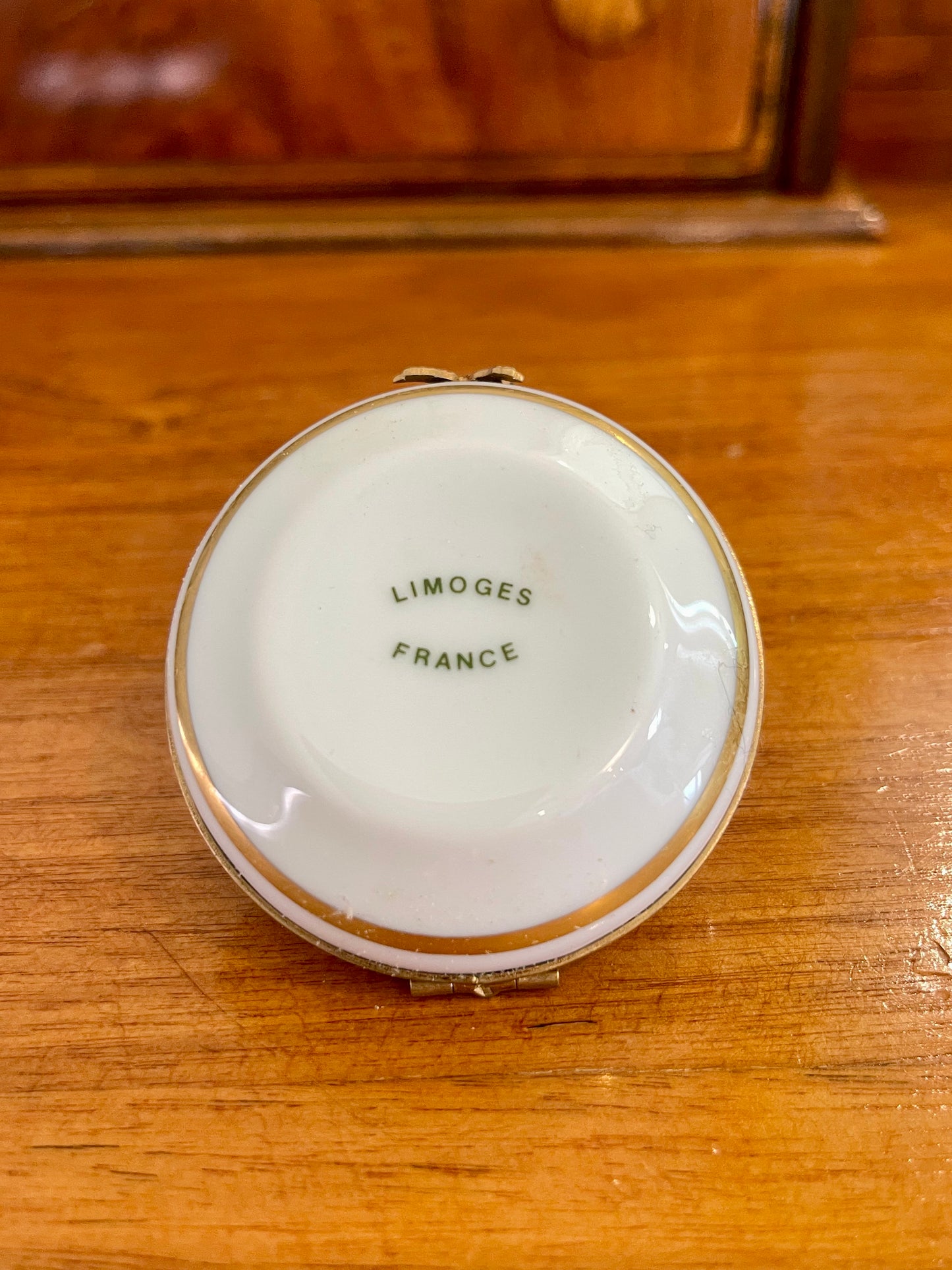 Limoges Hat Bonnet Trinket Box