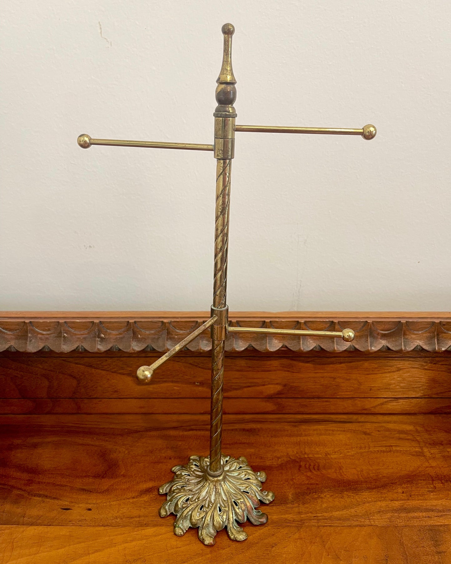 Vintage Brass Jewelry Stand