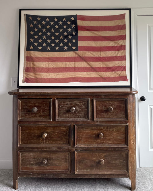 Vintage Framed American Flag