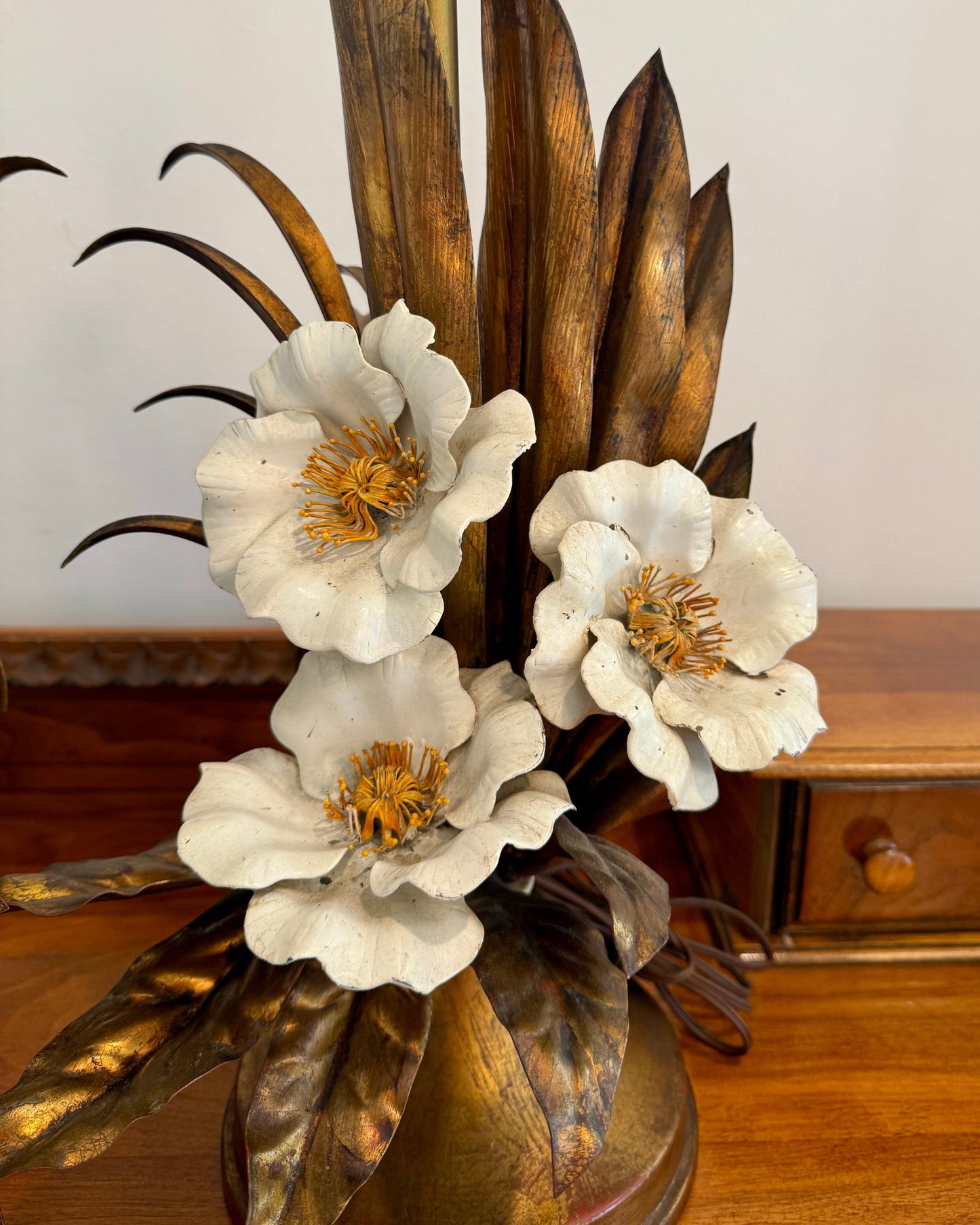 Pair Gilded Table Lamps