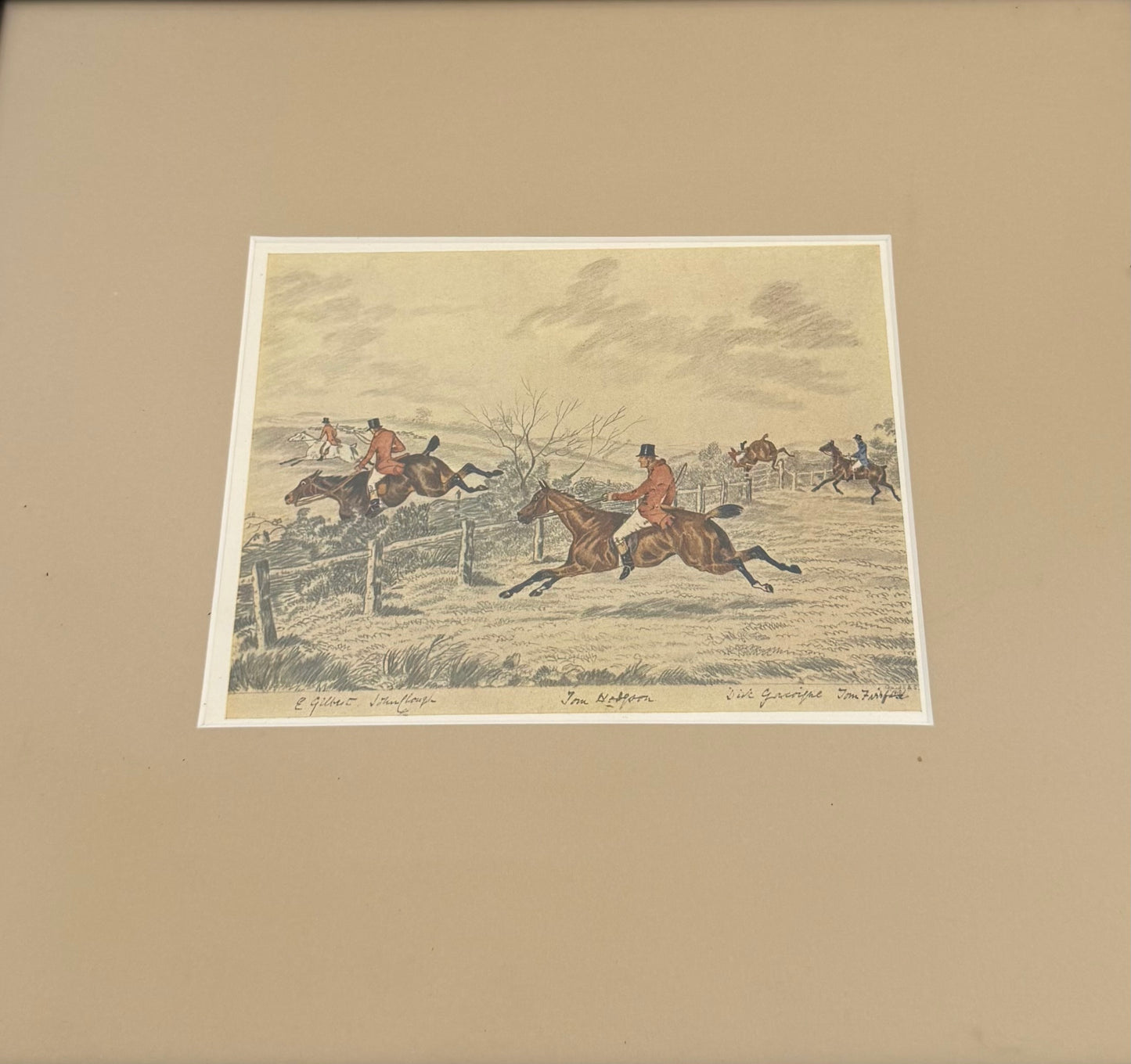 Vintage Framed Fox Hunt