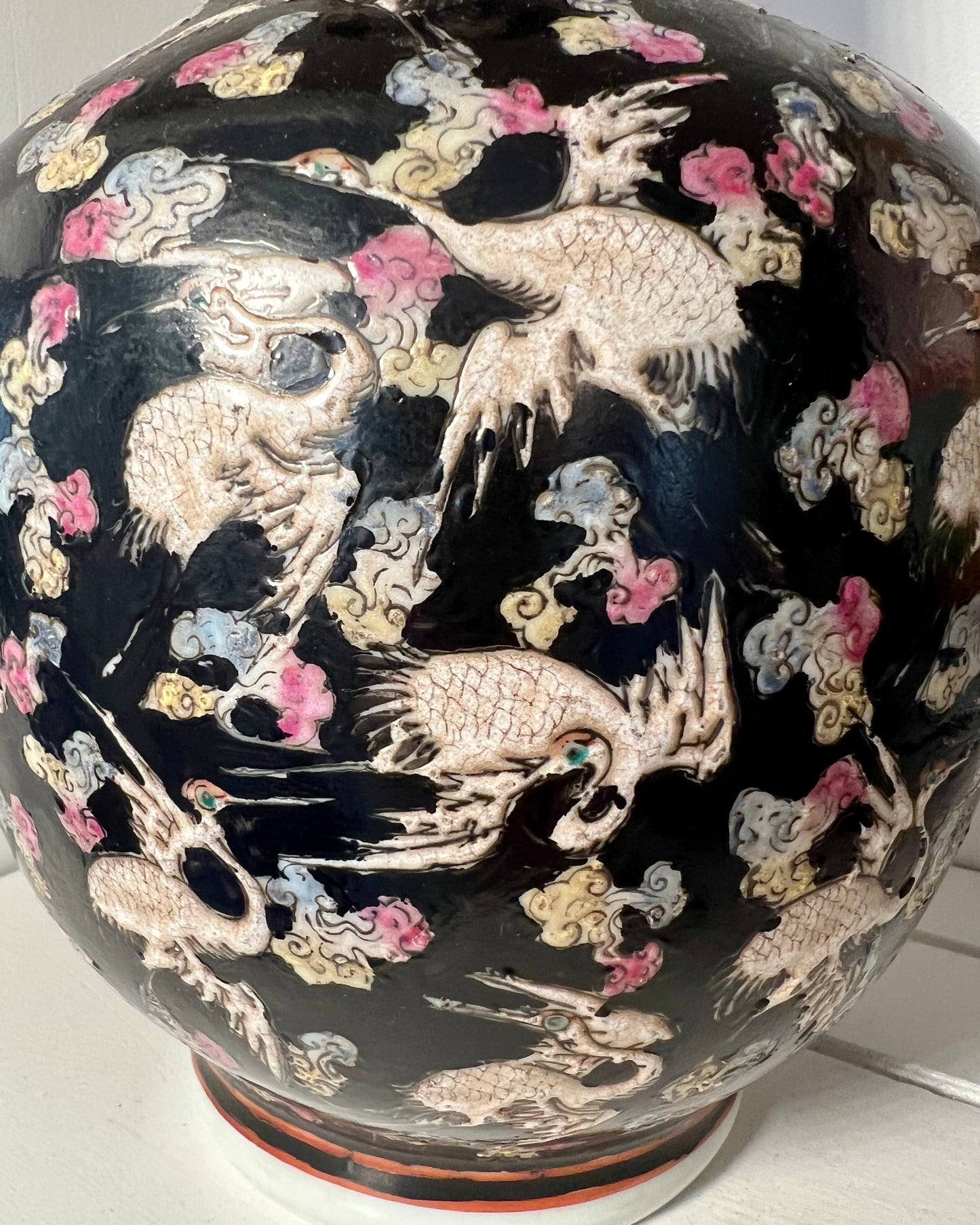Asian Baluster Crane Vase