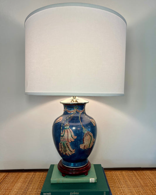 Blue Vintage Porcelain Lamp