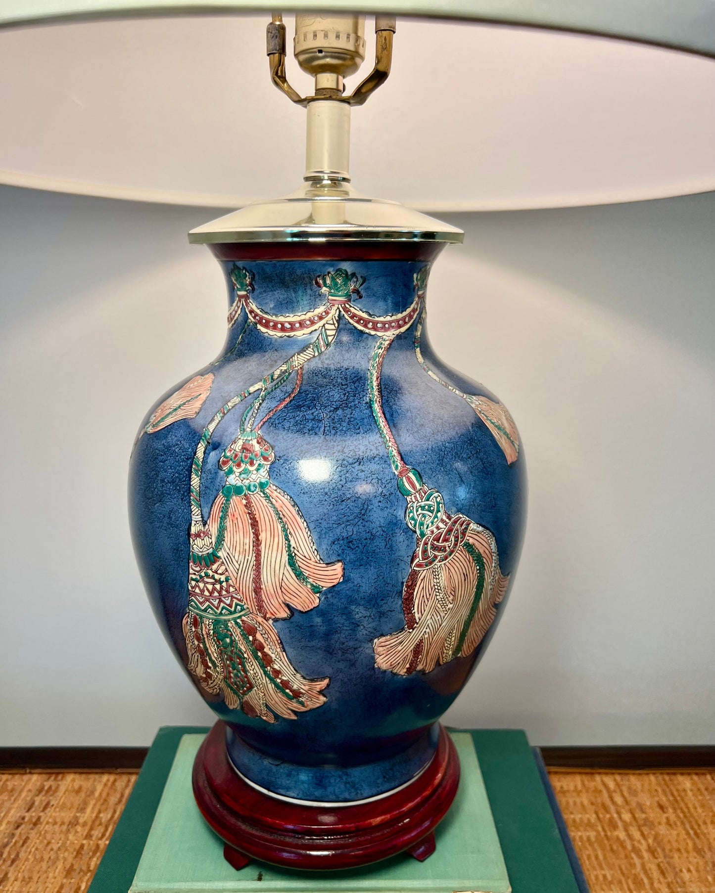 Blue Vintage Porcelain Lamp