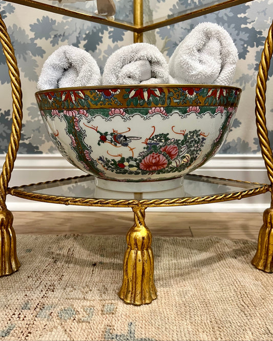 Famille Rose Punch Bowl