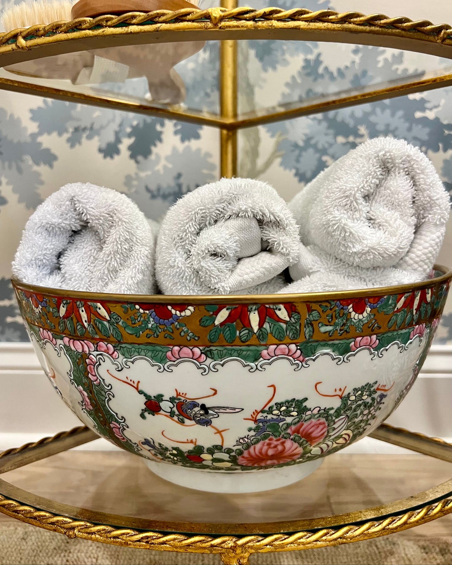 Famille Rose Punch Bowl