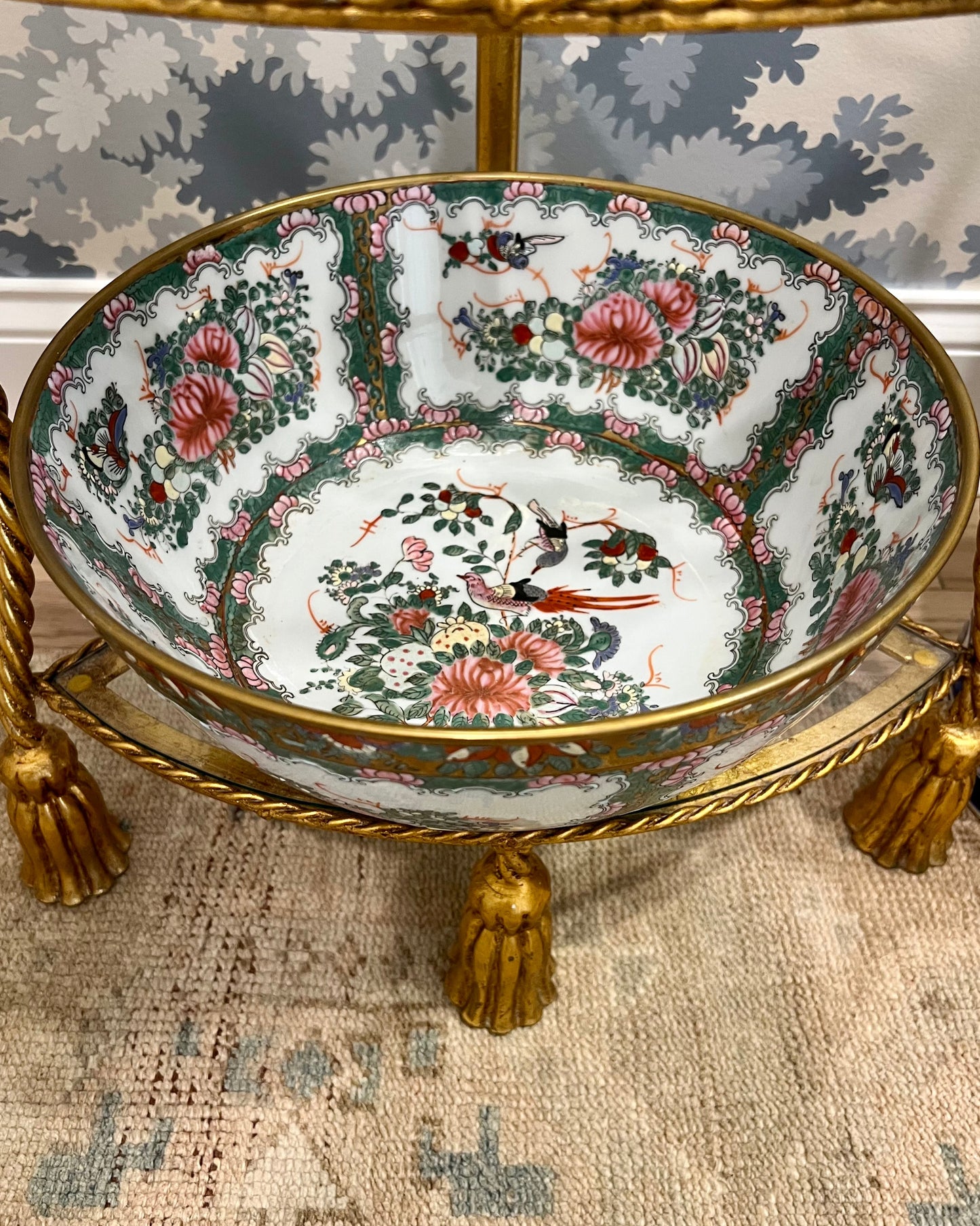 Famille Rose Punch Bowl