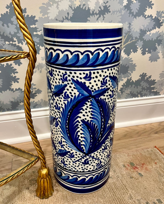 Blue & White Umbrella Stand