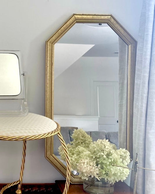 Vintage Gold Octogonal Mirror