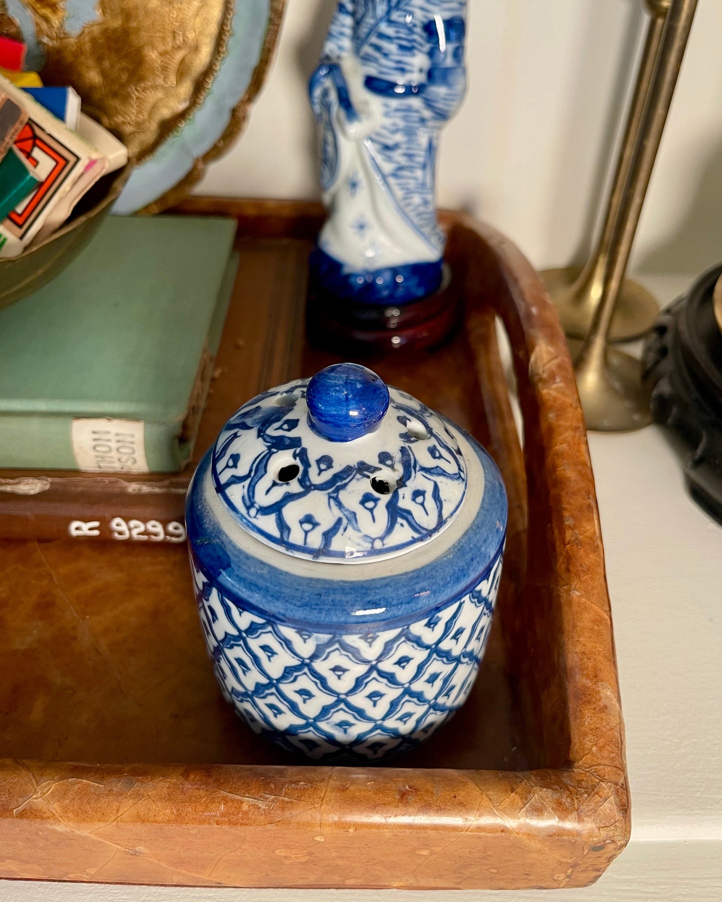 Small Blue & White Ginger Jar