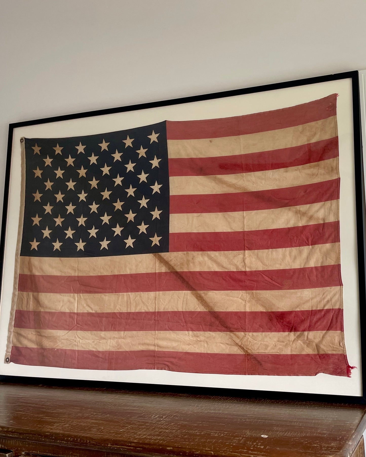 Vintage Framed American Flag