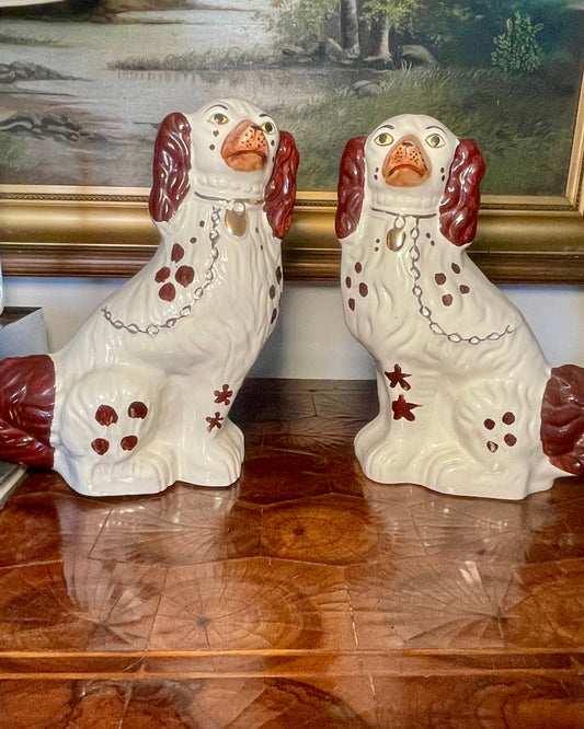 Pair Staffordshire "Wally" Dogs
