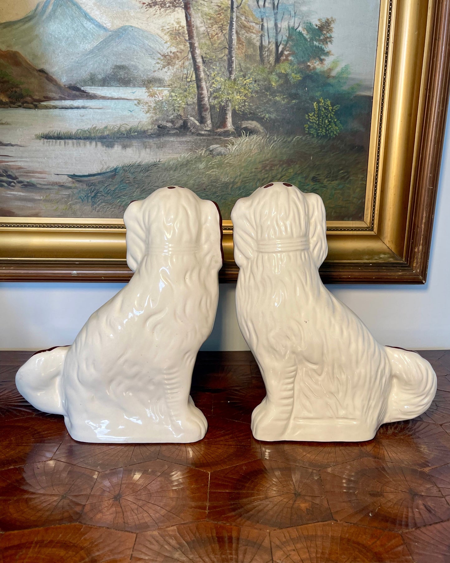 Pair Staffordshire "Wally" Dogs