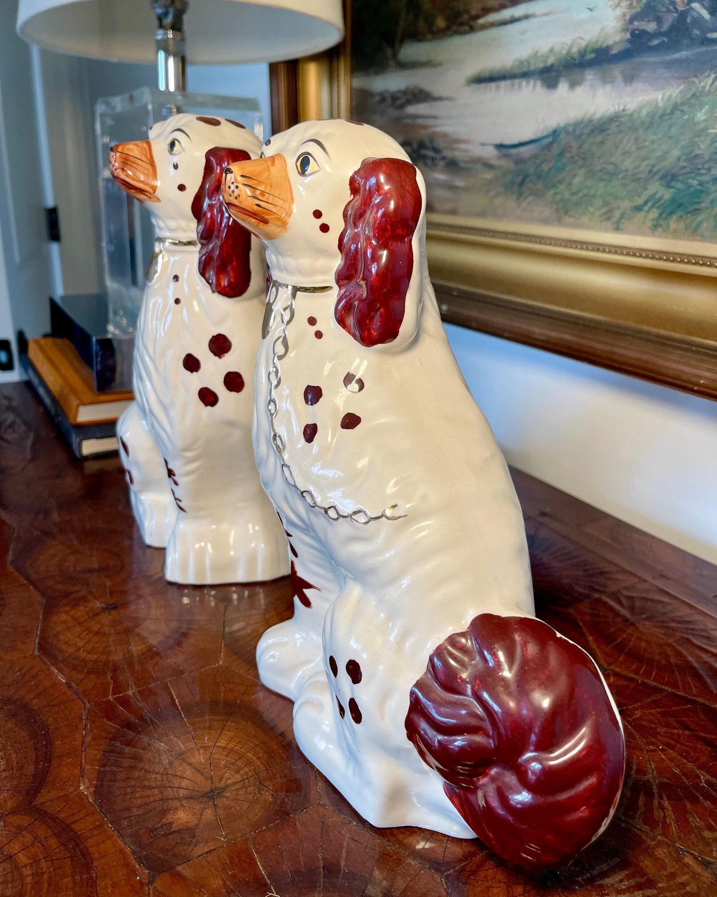 Pair Staffordshire "Wally" Dogs