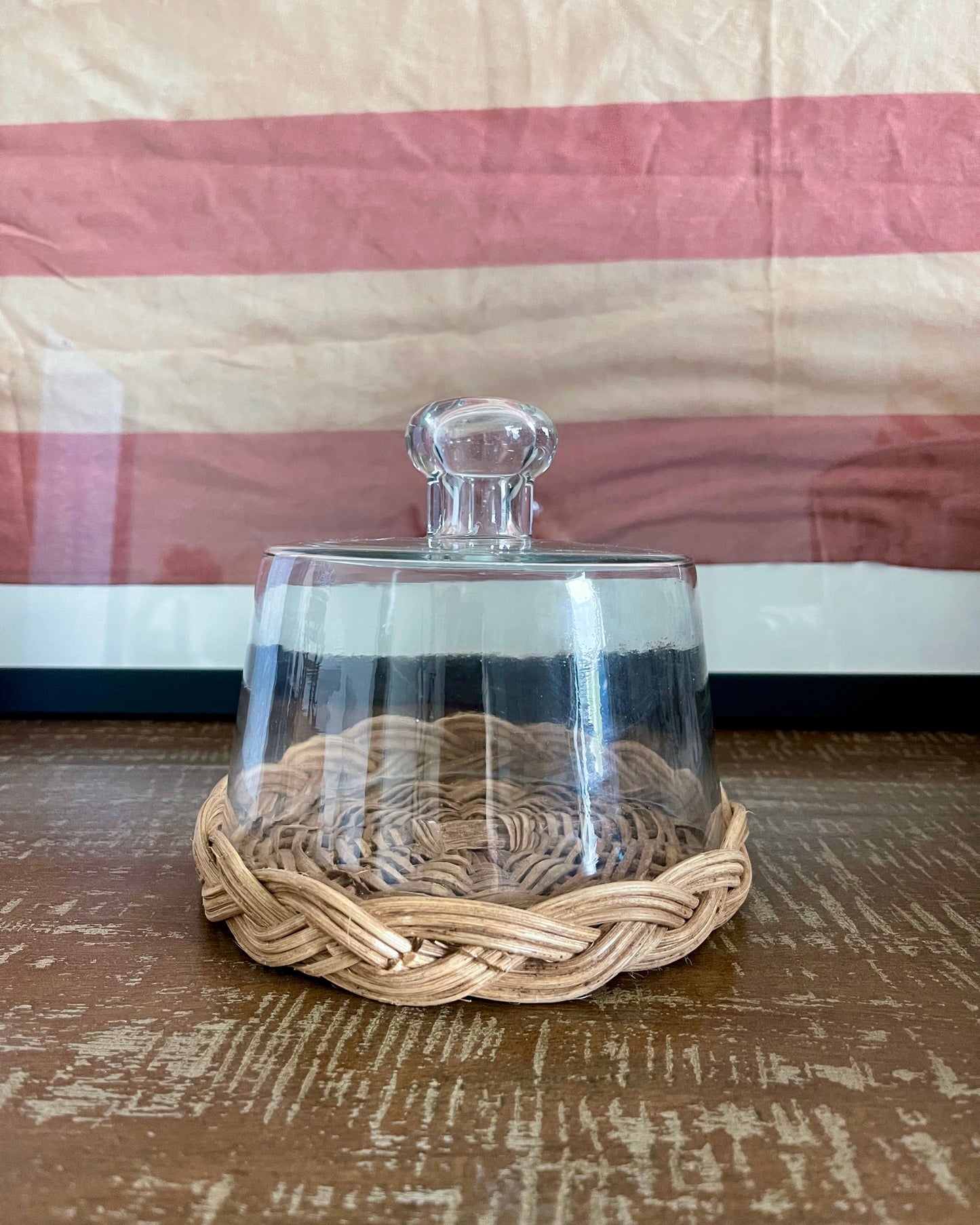 Wicker Kiernan Tray with Cloche