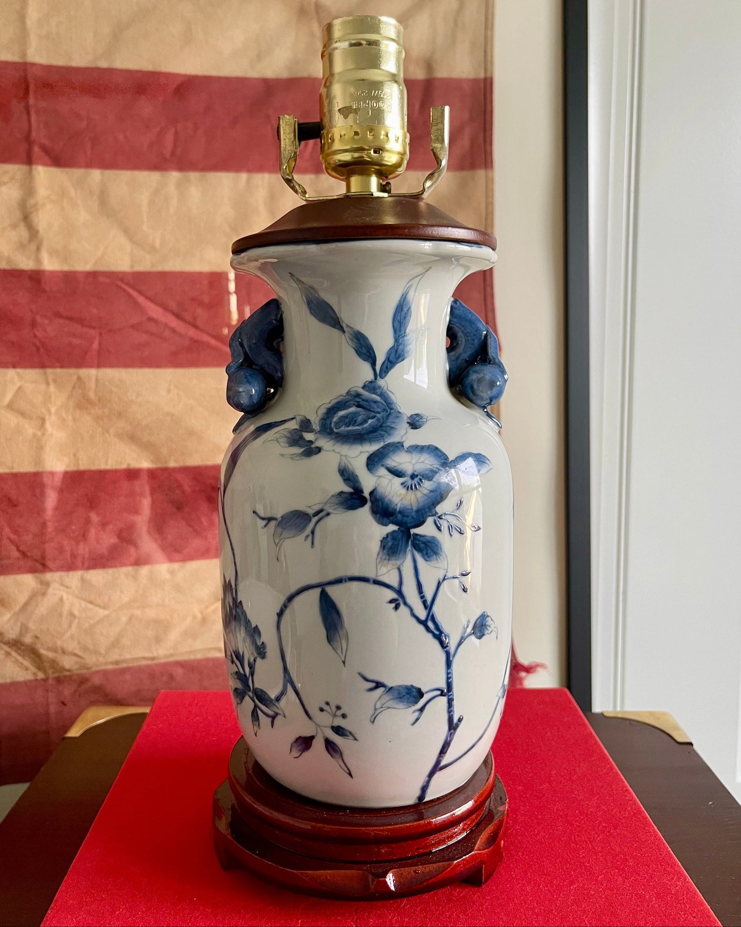 Small Blue & White Vase Lamp