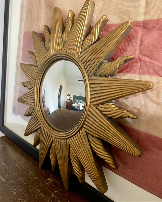 Small Sunburst Gold Mirror
