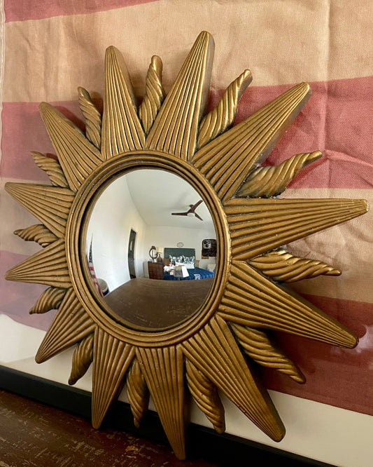 Small Sunburst Gold Mirror