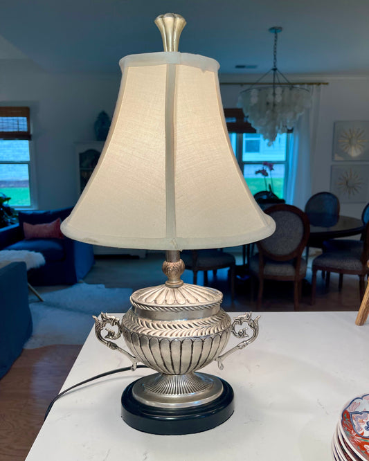 Silver Urn Lamp