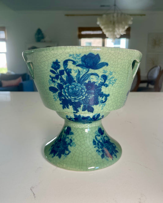 Ceramic Floral Compote