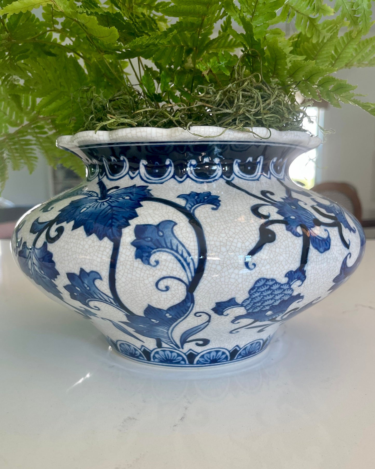 Blue & White Planter