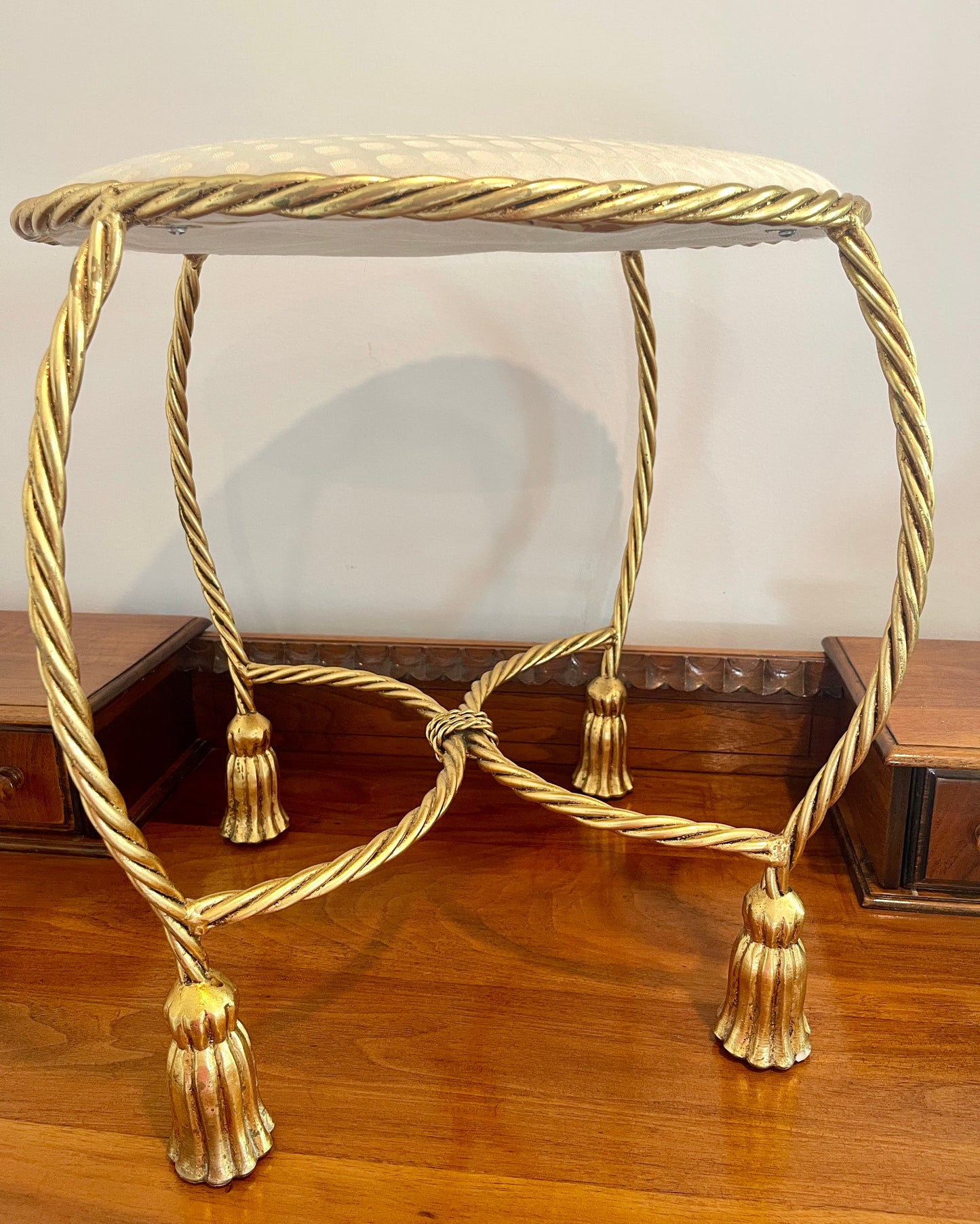 Italian Gilt Iron Tassel Bench