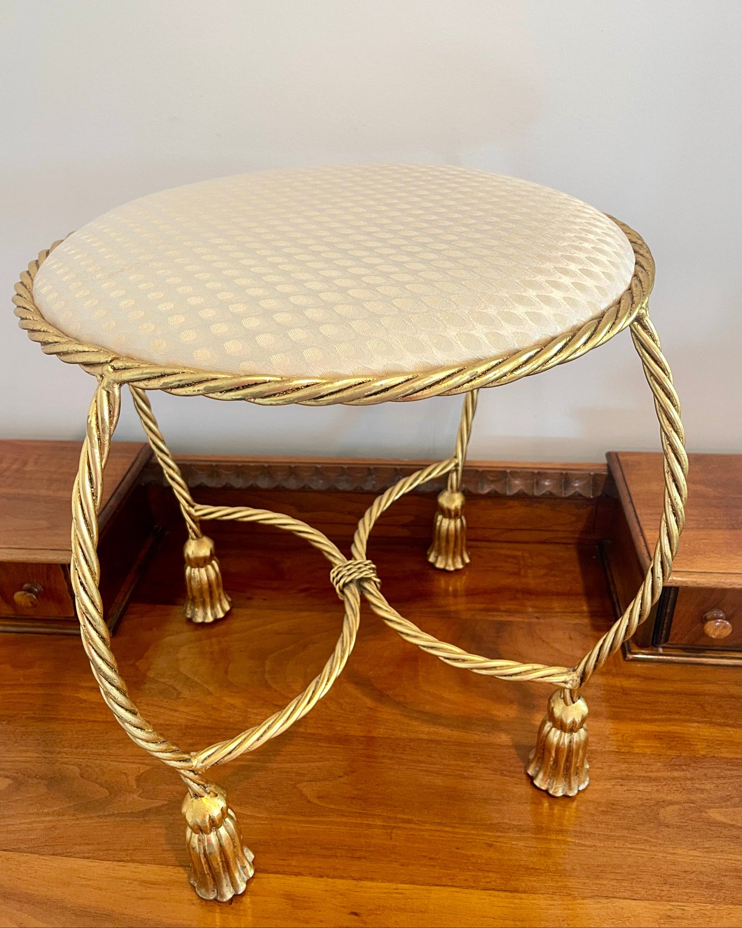 Italian Gilt Iron Tassel Bench