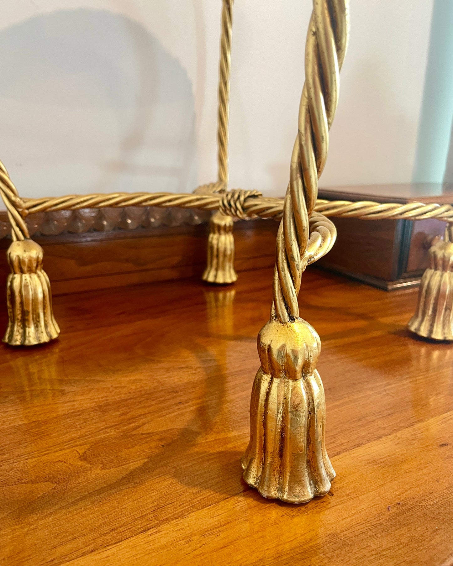 Italian Gilt Iron Tassel Bench