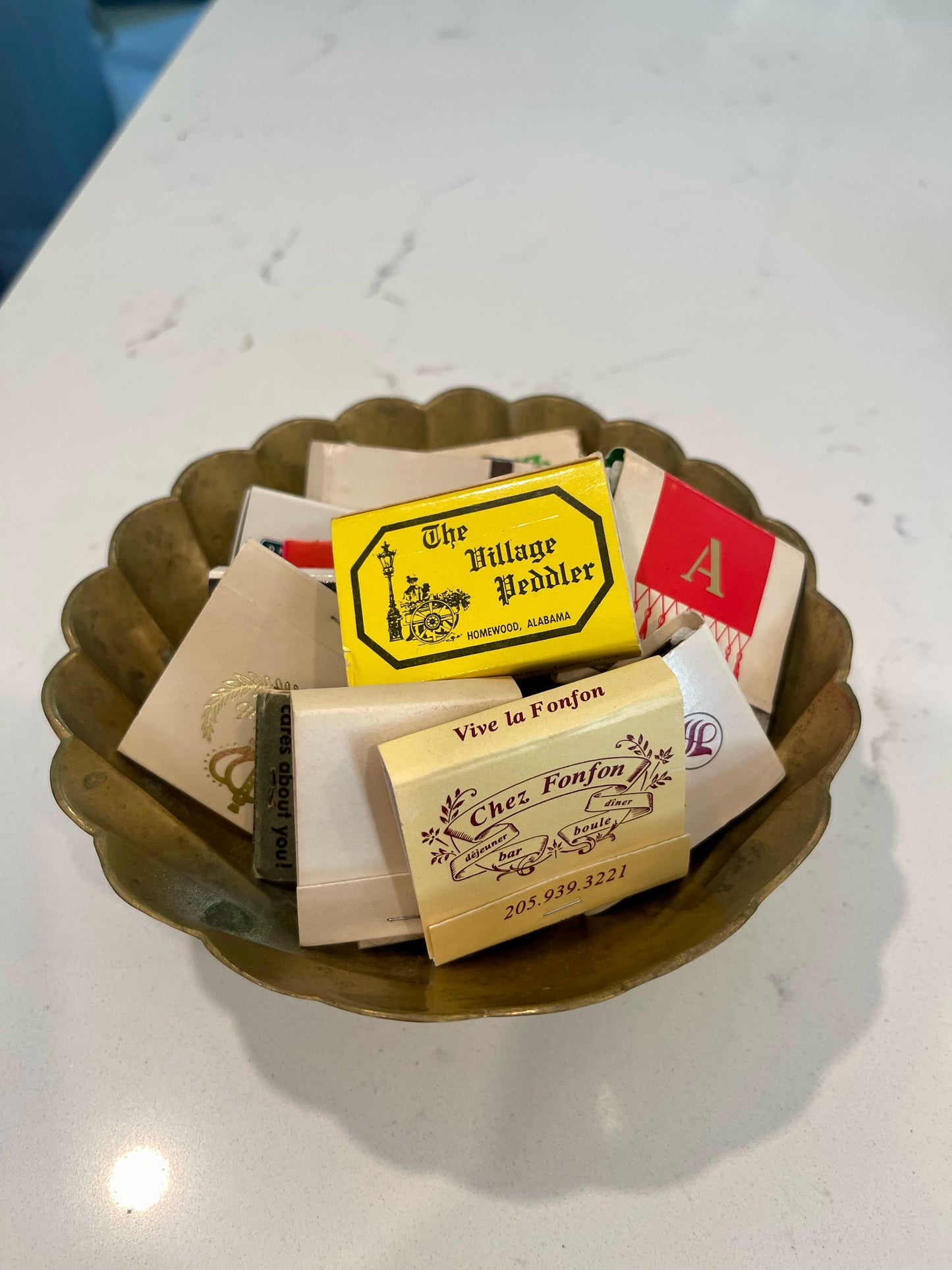 Footed Brass Seashell Dish